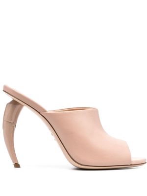 Roberto Cavalli Tiger Tooth sculpted-heel mules - Pink