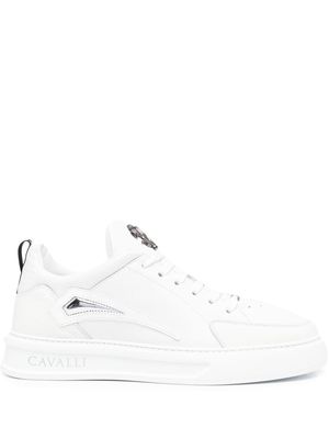 Roberto Cavalli tooth plaque low-top sneakers - White