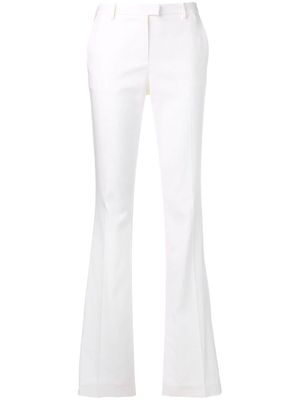 Roberto Cavalli White High Waisted Flared Trousers