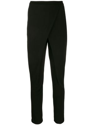 Roberto Cavalli wrap-effect panelled trousers - Black
