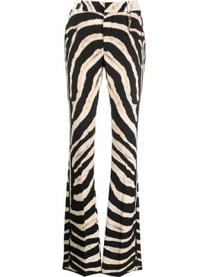Roberto Cavalli zebra print straight-leg trousers - D1888