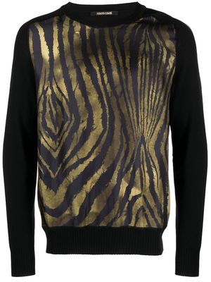 Roberto Cavalli zebra-print sweatshirt - Green