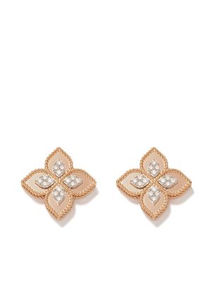Roberto Coin 18kt rose gold diamond Princess Flower earrings - RG