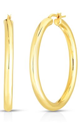 Roberto Coin Classico Oro Hoop Earrings in Yellow Gold