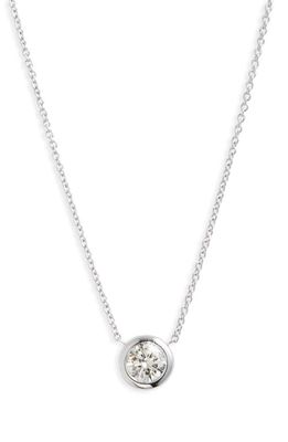 Roberto Coin Diamond Bezel Necklace in White Gold