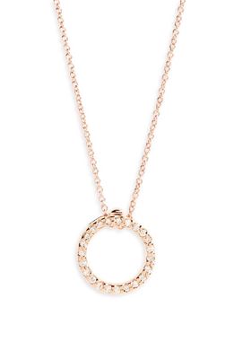 Roberto Coin Diamond Circle Pendant Necklace in Rg