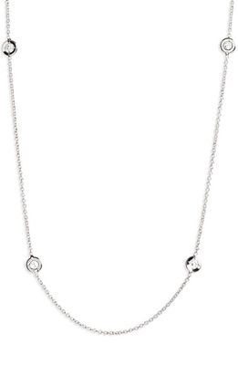 Roberto Coin Diamond Seven Station Necklace in White