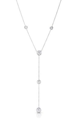 Roberto Coin Diamond Station Y-Necklace in White Gold