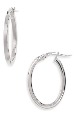 Roberto Coin Medium Hoop Earrings in White