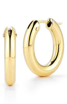 Roberto Coin Oval Hoop Earrings in Yg