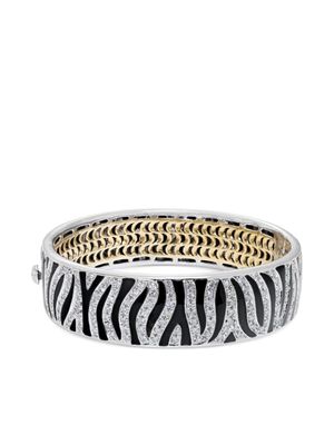 Roberto Coin Pre-Owned 18kt yellow gold Zebra bangle bracelet - White