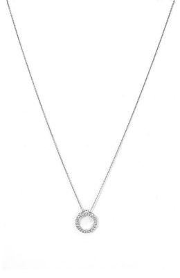 Roberto Coin 'Tiny Treasures' Small Diamond Circle Pendant Necklace in White