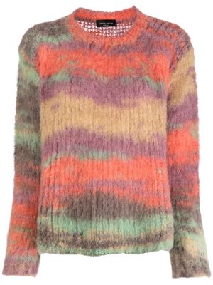 Roberto Collina abstract-pattern print jumper - Orange