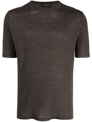 Roberto Collina basic short-sleeved T-shirt - Brown