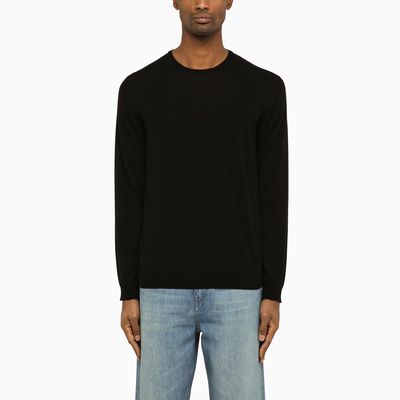 Roberto Collina Black Cotton Crew-neck Sweater