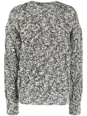 Roberto Collina cable-knit wool-blend jumper - Black