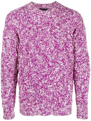 Roberto Collina cable-knit wool-blend jumper - Purple