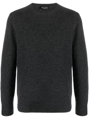Roberto Collina crew-neck fine-knit sweater - Grey