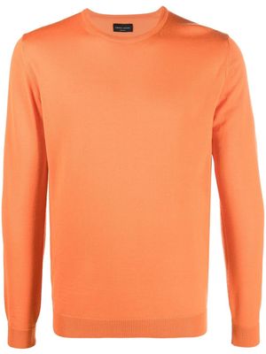 Roberto Collina crew neck knitted sweater - Orange