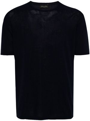 Roberto Collina crew-neck knitted T-shirt - Blue
