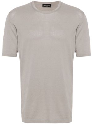 Roberto Collina crew-neck knitted T-shirt - Grey