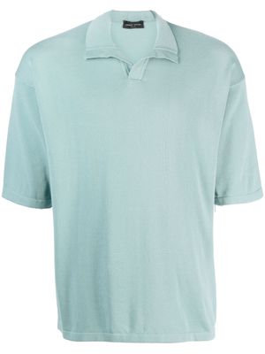 Roberto Collina drop-shoulder cotton polo shirt - Green