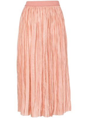 Roberto Collina elasticated-waistband pleated skirt - Pink