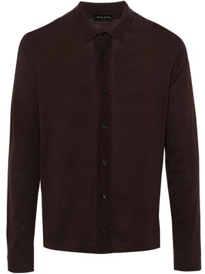 Roberto Collina fine-knit buttoned jumper - Brown