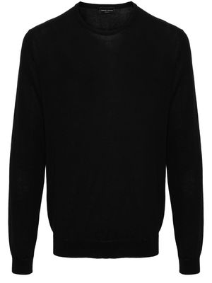 Roberto Collina fine-knit cotton jumper - Black