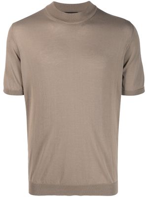 Roberto Collina fine-knit cotton T-shirt - Brown