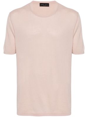 Roberto Collina fine-knit cotton T-shirt - Pink
