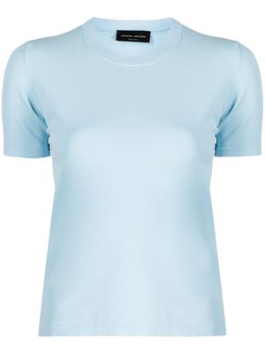 Roberto Collina fine-knit short-sleeved T-shirt - Blue