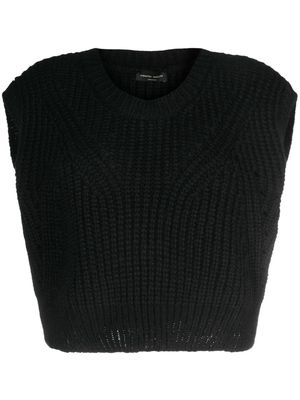 Roberto Collina fisherman's knit sleeveless vest - Black