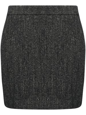 Roberto Collina high-waist wool-blend miniskirt - Grey