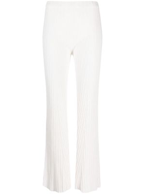 Roberto Collina high-waisted ribbed-knit trousers - White