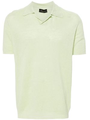 Roberto Collina knitted linen polo shirt - Green