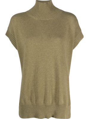 Roberto Collina knitted roll-neck top - Green