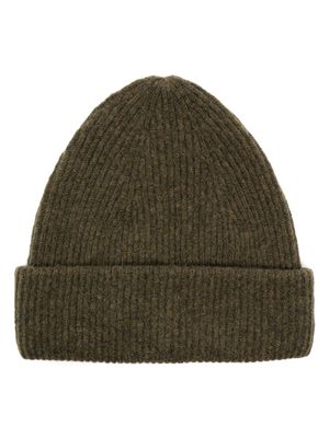 Roberto Collina knitted turn-up beanie - Green
