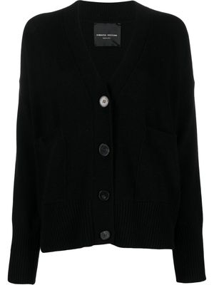 ROBERTO COLLINA knitted V-neck cardigan - Black