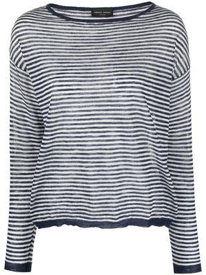 Roberto Collina long-sleeve cotton sweater - Blue