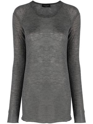 Roberto Collina long-sleeve knit top - Grey