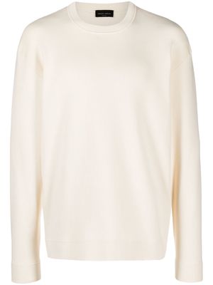 Roberto Collina long-sleeve knitted jumper - White