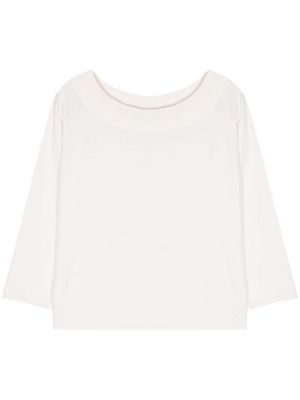 Roberto Collina off-shoulder knitted top - Neutrals