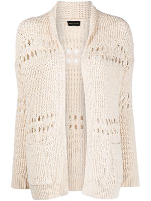 Roberto Collina perforated long-sleeved cardigan - Neutrals