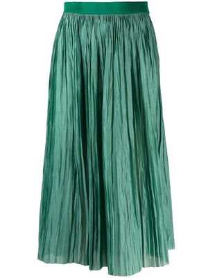 Roberto Collina pleated mid-length skirt - Green