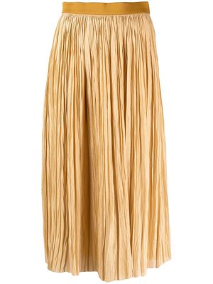 Roberto Collina pleated mid-length skirt - Neutrals