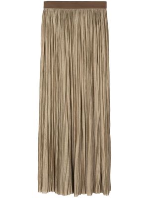 Roberto Collina plissé midi skirt - Green