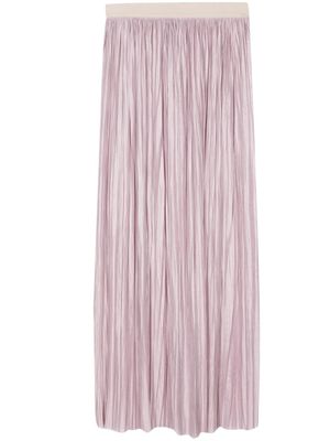 Roberto Collina plissé midi skirt - Purple