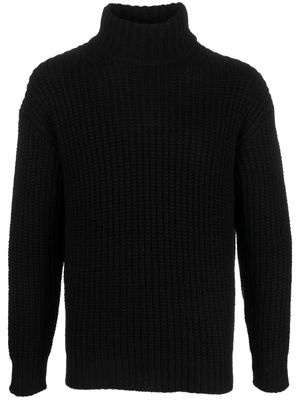 Roberto Collina roll-neck chunky-knit jumper - Black