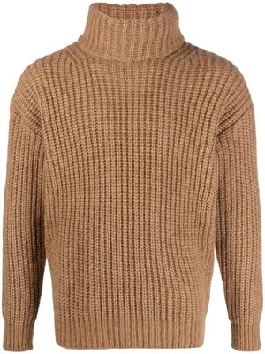 Roberto Collina roll-neck chunky-knit jumper - Brown